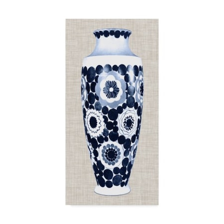 Unknown 'Blue & White Vase V' Canvas Art,16x32